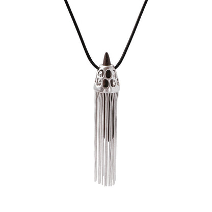 Cylinder Tassel Necklace