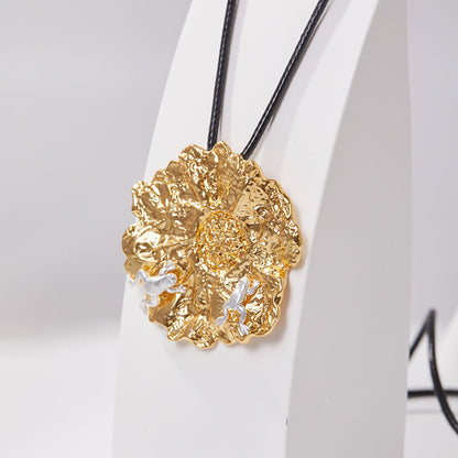 Lotus Leaf Frog Necklace