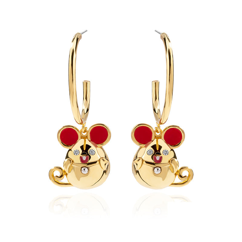 Lucy Mouse  Hoop Earrings