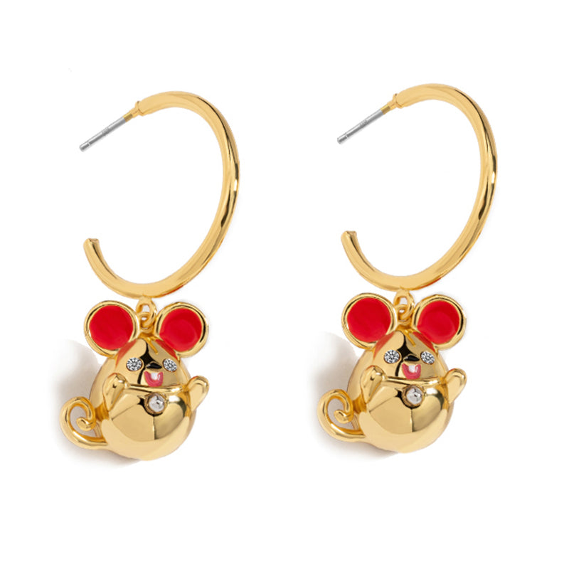 Lucy Mouse  Hoop Earrings