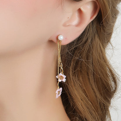 Daisy Flower Tassel Earrings