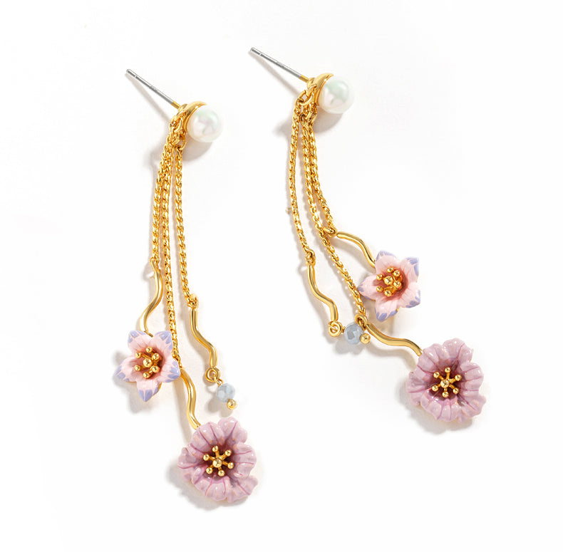 Daisy Flower Tassel Earrings