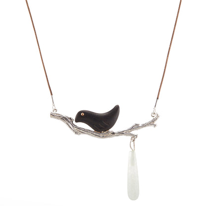 Bird Branch Jade Necklace