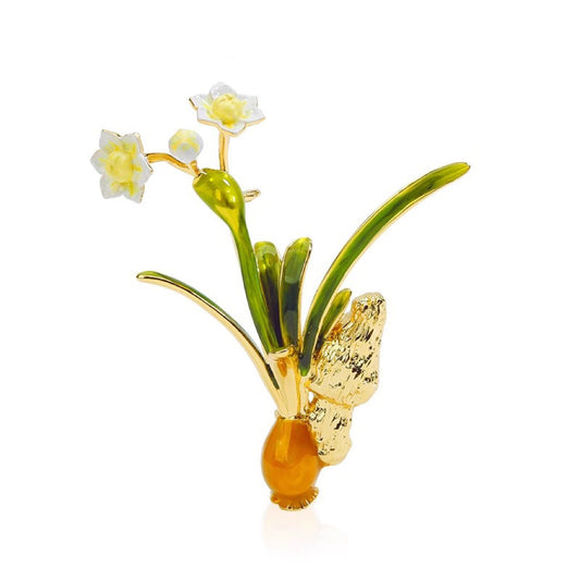 Vintage Daffodils Brooch