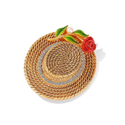 Straw Hat Brooch