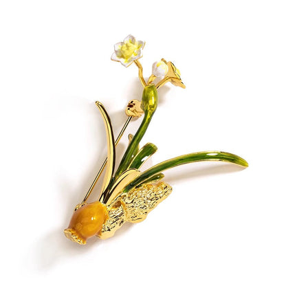 Vintage Daffodils Brooch