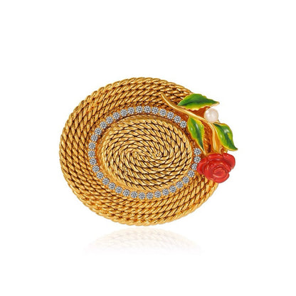 Straw Hat Brooch