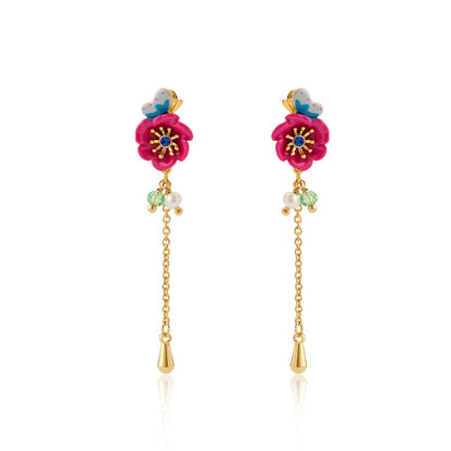 Flower Butterfly Earrings